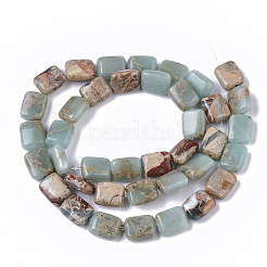 Natural Aqua Terra Jasper Beads Strands&nbsp;X-G-S366-016