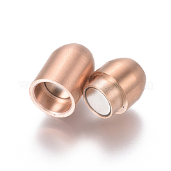 304 Stainless Steel Magnetic Clasps with Glue-in Ends&nbsp;STAS-I120-37RG-C