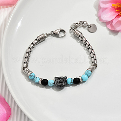 Synthetic Turquoise Beaded Bracelets&nbsp;VS2208