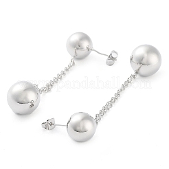 Brass Dangle Stud Earrings for Women&nbsp;EJEW-D088-03P