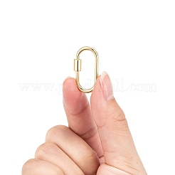 Brass Screw Carabiner Lock Charms&nbsp;KK-T047-07G