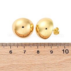 Half Round 304 Stainless Steel Stud Earrings&nbsp;EJEW-A125-80D-G