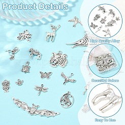 40Pcs 20 Styles Tibetan Style Alloy Pendants&nbsp;TIBE-YW0002-10