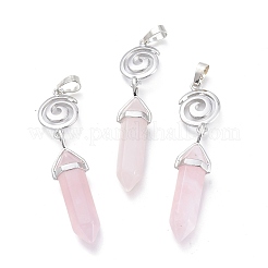 Natural Rose Quartz Pointed Big Pendants&nbsp;G-D0021-01P-22