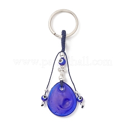Handmade Lampwork Turkish Blue Evil Eye Pendant Keychain&nbsp;KEYC-JKC00497