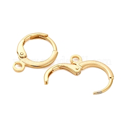 Brass Huggie Hoop Earring Findings&nbsp;KK-L179-04G-A-01