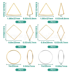120Pcs 6 Styles Brass Linking Rings&nbsp;KK-SP0002-17