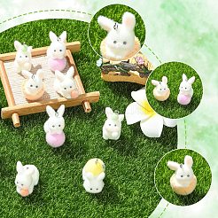 5Pcs 5 Styles Easter Opaque Resin Pendants&nbsp;RESI-YW0002-15