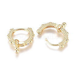 Brass Huggie Hoop Earrings&nbsp;EJEW-L231-25G