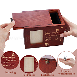 1Pc Wooden Pet Memorial Urn Box with Photo Frame&nbsp;CON-GA0001-43