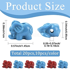 20Pcs 2 Colors Synthetic Coral Beads&nbsp;CORA-YW0001-03