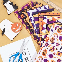 Halloween Printed Polycotton Fabric&nbsp;DIY-WH0032-07A