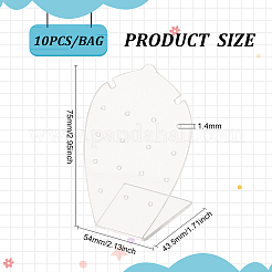 10Pcs L-Shaped Acrylic Slant Back Earring Display Stands&nbsp;EDIS-FG0001-64