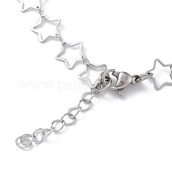 Non-Tarnish 304 Stainless Steel Star Link Chain Anklets for Men Women&nbsp;STAS-B039-14P