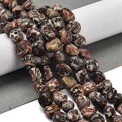 Natural Leopard Skin Jasper Beads Strands&nbsp;G-P497-01E-93