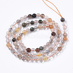 Natural Rutilated Quartz Beads Strands&nbsp;G-R462-044