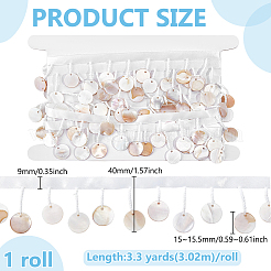 3.3 Yards Cotton & Plastic Beaded Trim&nbsp;OCOR-BC0009-85A
