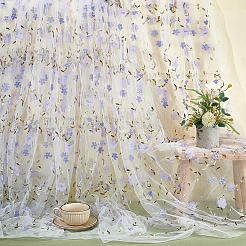 6 Yards Flower Pattern Milk Fiber Mesh Fabric&nbsp;DIY-NB0014-82C