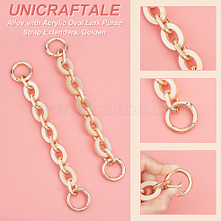 2Pcs Alloy with Acrylic Oval Link Purse Strap Extenders&nbsp;FIND-UN0003-17