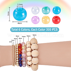 1800Pcs 6 Colors Ceylon Glass Seed Beads&nbsp;FIND-PH0028-20