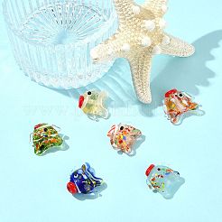 6Pcs 6 Colors Handmade Lampwork Beads&nbsp;LAMP-FS0001-56