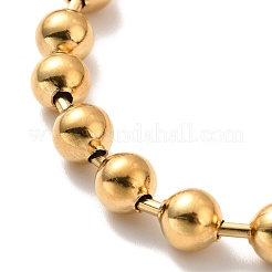 PVD Vacuum Plating 304 Stainless Steel Ball Chain Necklace & Bracelet Set&nbsp;STAS-D181-01G-01B