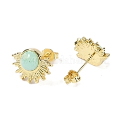 Natural Jade Stud Earrings&nbsp;EJEW-K288-01G-08