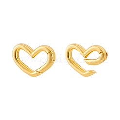 2Pcs 925 Sterling Silver Heart Spring Gate Rings&nbsp;STER-PH0003-76G