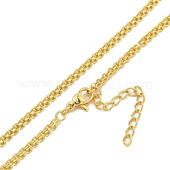 Rack Plating Brass Rope Chain Necklaces for Women&nbsp;NJEW-C059-26G