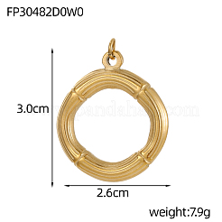 304 Stainless Steel Pendants&nbsp;STAS-OY006-98G