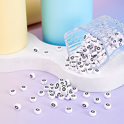 500Pcs Acrylic Horizontal Hole Letter Beads&nbsp;OACR-YS0001-03O