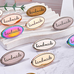 12Pcs 6 Colors Oval Handmade Alloy Decorative Buckles&nbsp;PURS-GF0001-10