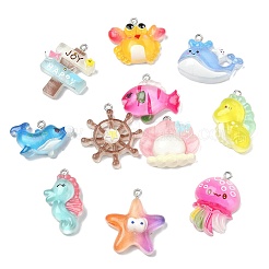 Opaque Marine Organisms Resin Pendants&nbsp;CRES-CJC0011-002