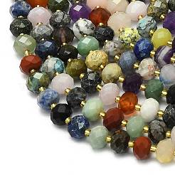 Natural Amethyst & Carnelian & Red Jasper & Green Aventurine & Sodalite Beads Strands&nbsp;G-P573-A06-01