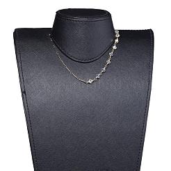 Bicone Austrian Crystal Chain Necklaces&nbsp;NJEW-JN02589
