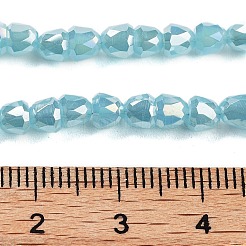 Electroplate Glass Beads Strands&nbsp;EGLA-D030-J4mm-B04