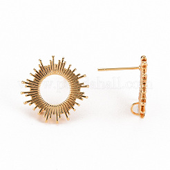 Brass Earring Findings&nbsp;KK-S356-248-NF