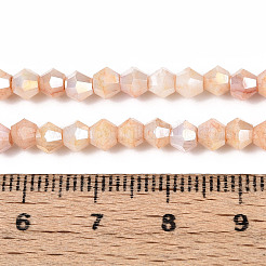 Ombre Effect Dyed Glass Beads Strands&nbsp;GLAA-T025-4mm-09A