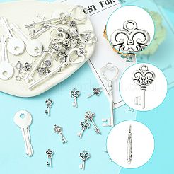 40Pcs 8 Styles Tibetan Style Alloy Pendants&nbsp;TIBEP-FS0001-44