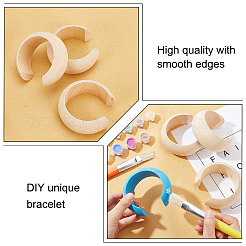 4Pcs Wood Wide Band Cuff Bangles Set&nbsp;BJEW-PH0004-12