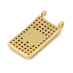 Religion Brass Micro Pave Clear Cubic Zirconia Pendants&nbsp;KK-L268-026G-02