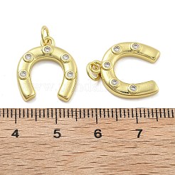 Brass Micro Pave Cubic Zirconia Pendants&nbsp;KK-U060-23G-03
