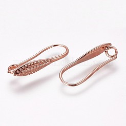 Brass Earring Hooks&nbsp;KK-L177-26RG