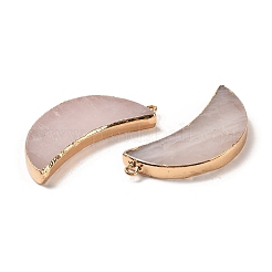 Electroplate Natural Rose Quartz Pendants&nbsp;G-XCP0001-21