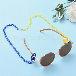 Personalized Two Tone ABS Plastic Cable Chain Necklaces&nbsp;X-NJEW-JN02825-05