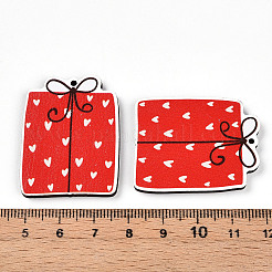 Printed Wood Pendants&nbsp;WOOD-T032-04J