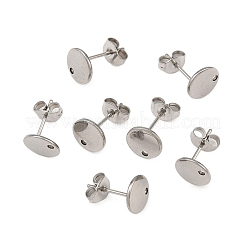 Non-Tarnish 304 Stainless Steel Stud Earring Findings&nbsp;STAS-R063-35