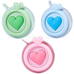 3Pcs 3 Colors PVC & Polyethylen Tape Measure&nbsp;AJEW-DJ0003-05