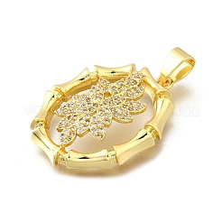 Brass Micro Pave Cubic Zirconia Pendants&nbsp;KK-Z104-14G