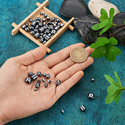 135Pcs 9 Styles Non-magnetic Synthetic Hematite Beads&nbsp;G-CD0001-12